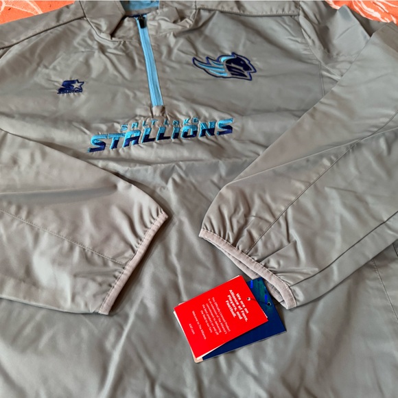 Salt Lake Stallions STARTER Quarter Zip Jacket - Picture 5 of 11